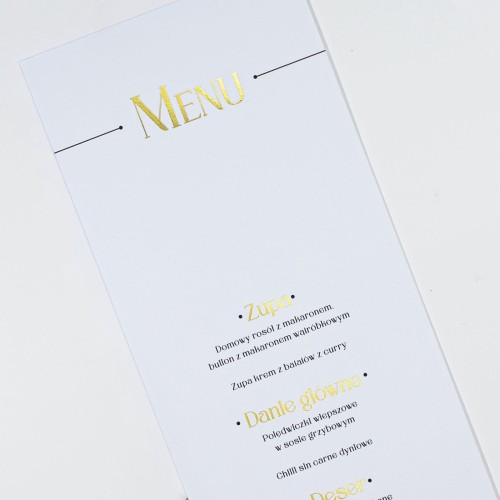 Elegancja Art Deco | MENU dla każdego gościa
