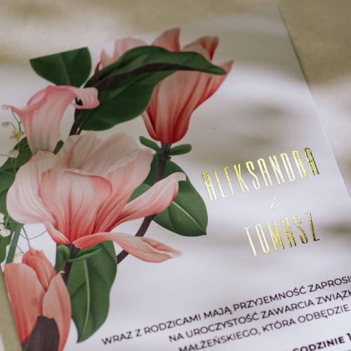 Zaproszenie ślubne Tańcząca Magnolia