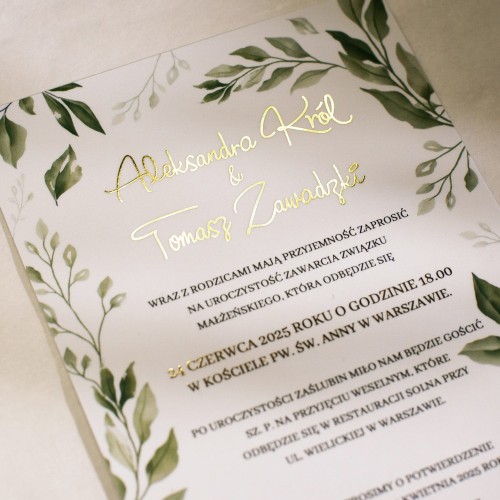 Zaproszenie ślubne Romantyczny Zielnik