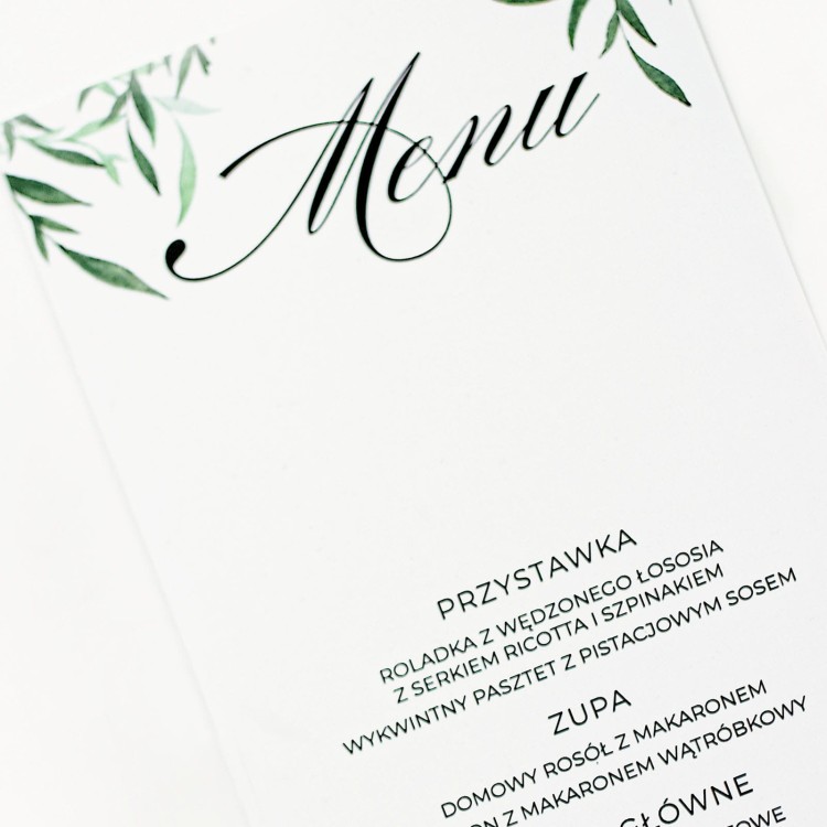Zacieniony Ogród | MENU dla każdego gościa