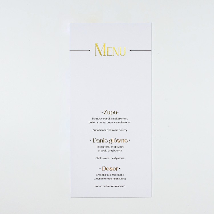Elegancja Art Deco | MENU dla każdego gościa