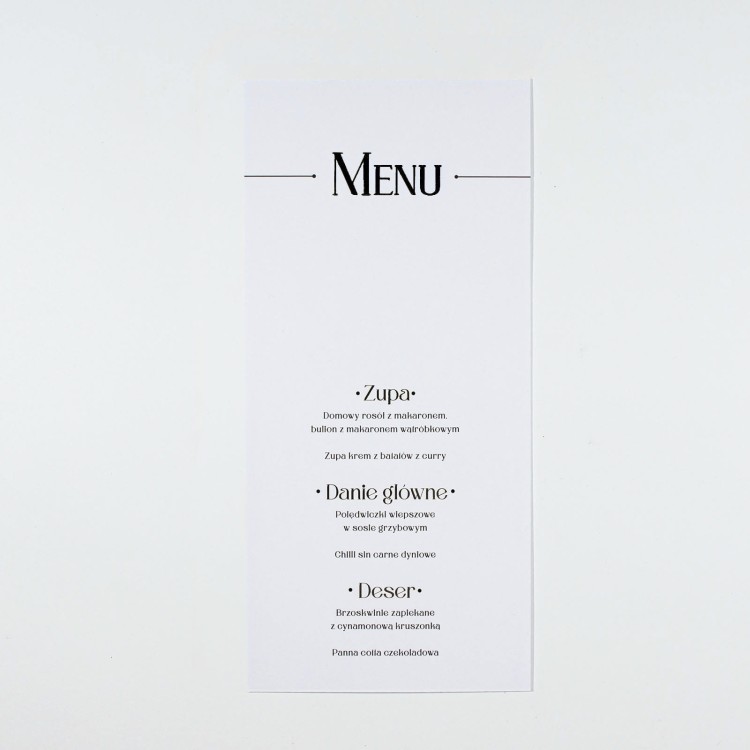 Elegancja Art Deco | MENU dla każdego gościa