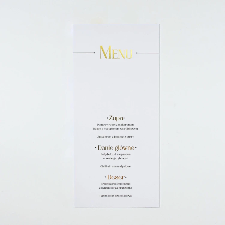 Elegancja Art Deco | MENU dla każdego gościa