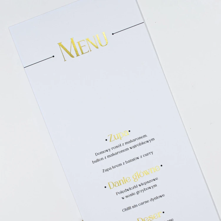 Elegancja Art Deco | MENU dla każdego gościa