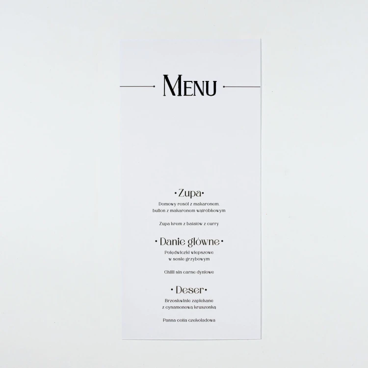 Elegancja Art Deco | MENU dla każdego gościa