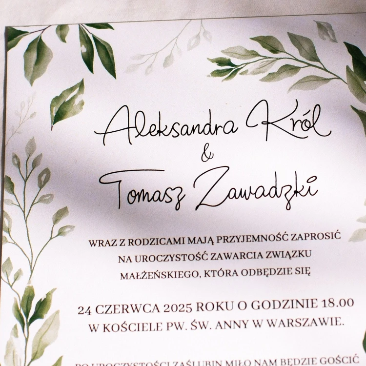 Zaproszenie ślubne Romantyczny Zielnik